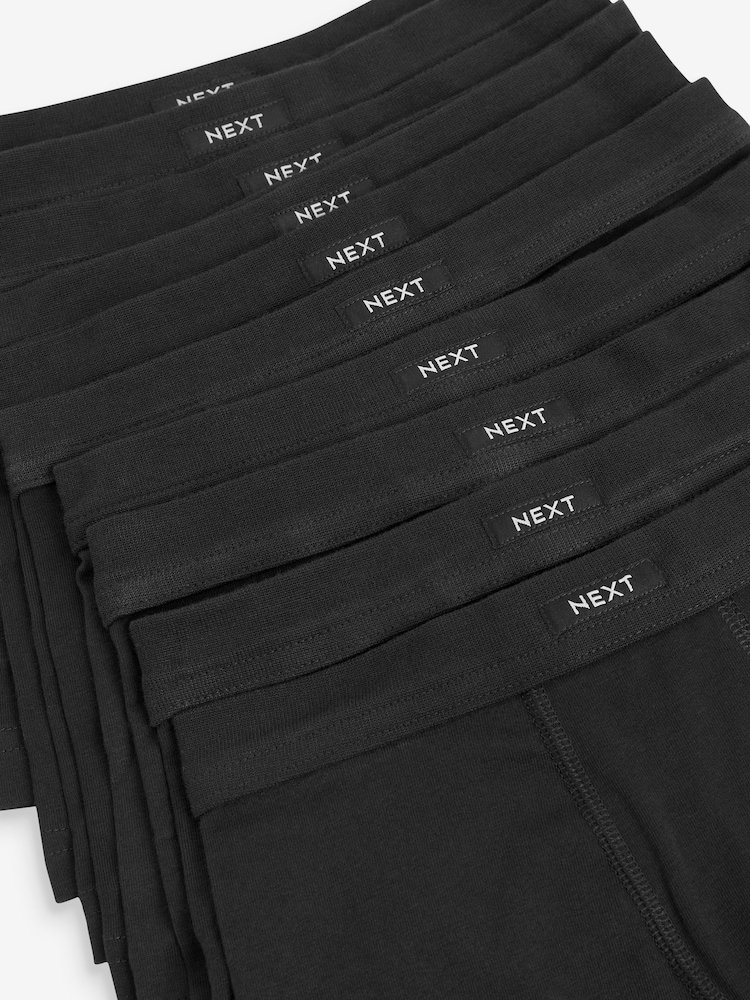 Black Soft Waistband Trunks 10 Pack (2-16yrs) - Image 3 of 3