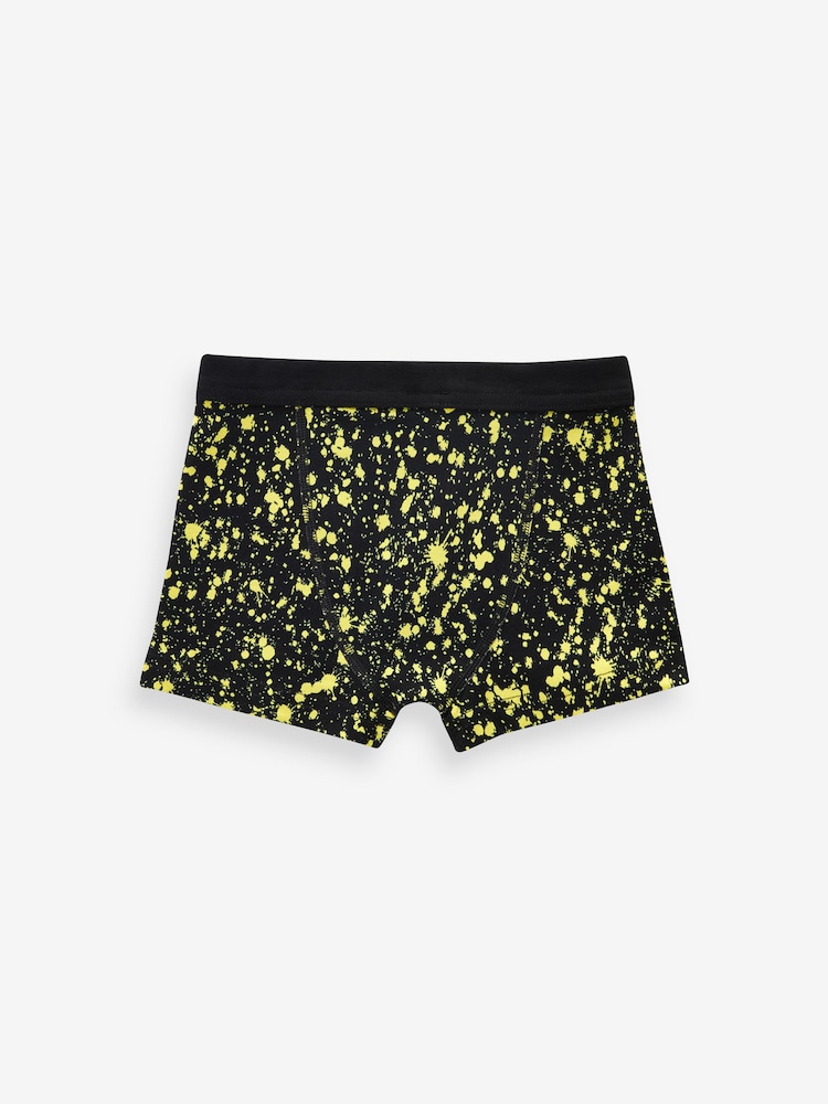 Schwarz mit Spritzer-Muster - Boxershorts mit weichem Taillenbund im 5er-Pack (3 bis 16 Jahre) - Bild 2 von 3