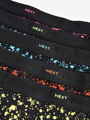 Schwarz mit Spritzer-Muster - Boxershorts mit weichem Taillenbund im 5er-Pack (3 bis 16 Jahre) - Bild 3 von 3