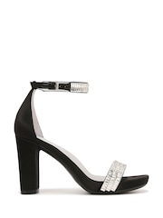 Naturalizer Joy Sparkle Ankle Strap Heeled Black Sandals - Image 1 of 7