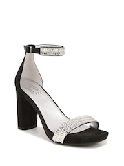 Naturalizer Joy Sparkle Ankle Strap Heeled Black Sandals - Image 3 of 7