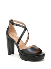 Naturalizer Melody Ankle Strap Heeled Black Sandals - Image 3 of 7