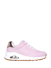 Skechers Pink Uno Gen1 Shimmer Away Trainers - Image 1 of 5