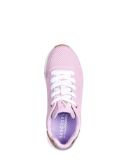 Skechers Pink Uno Gen1 Shimmer Away Trainers - Image 2 of 5
