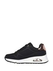 Skechers Black Uno Gen1 Shimmer Away Trainers - Image 3 of 5