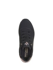 Skechers Black Uno Gen1 Shimmer Away Trainers - Image 4 of 5