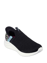 Skechers Black Ultra Flex 3.0 Slip In Colour Wild Trainers - Image 3 of 5
