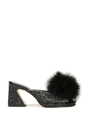 Circus NY Hadie Fluff Mules Black Shoes - Image 1 of 7