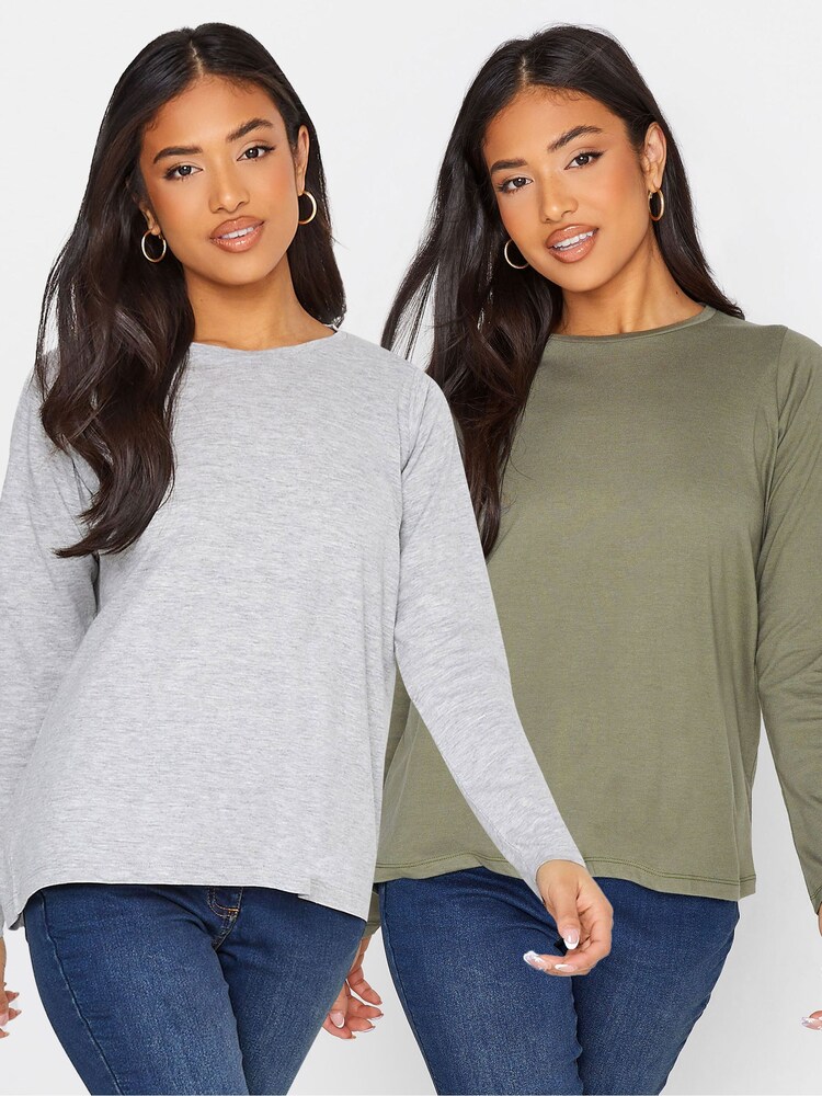 Pixie Girl Petite Long Sleeve T-Shirt 2 Pack - صورة 1 من 5