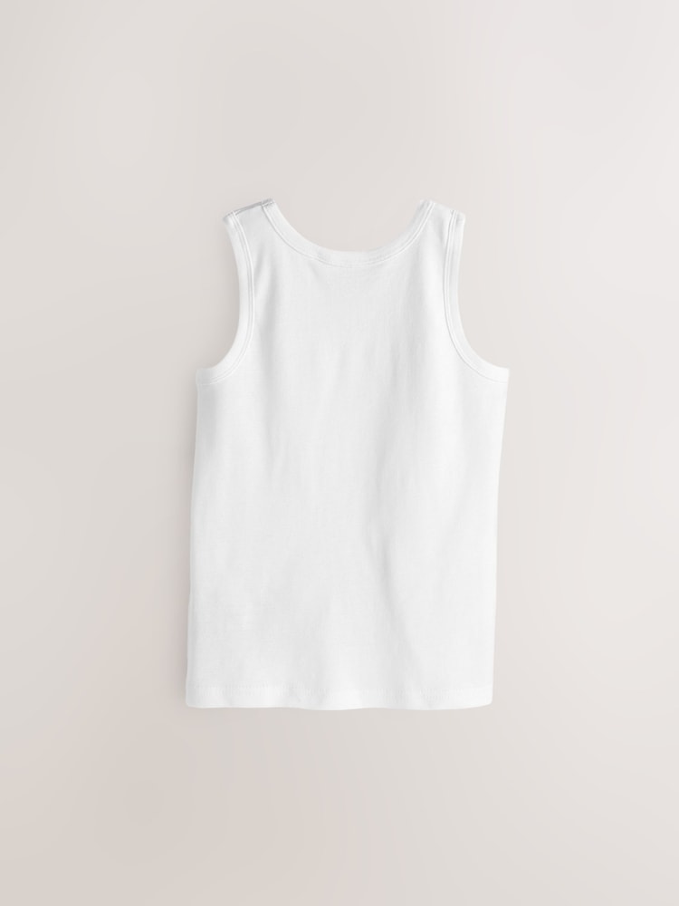 White Organic Cotton Vests 10 Pack (1.5-16yrs) - Image 3 of 4