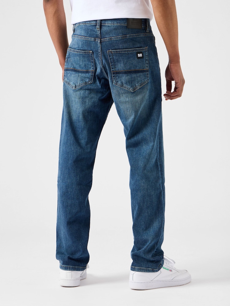 Weekend Offender Washed Vintage Straight Fit Jeans - Image 2 of 6