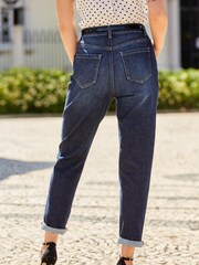 Sosandar Blue Slim Leg Mom Jeans - Image 4 of 4