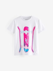 Violett/Blau/Weiß - Kurzarm-T-Shirts in normaler Passform mit Grafikdruck, 3er-Pack (3–16 J.) - Bild 3 von 7