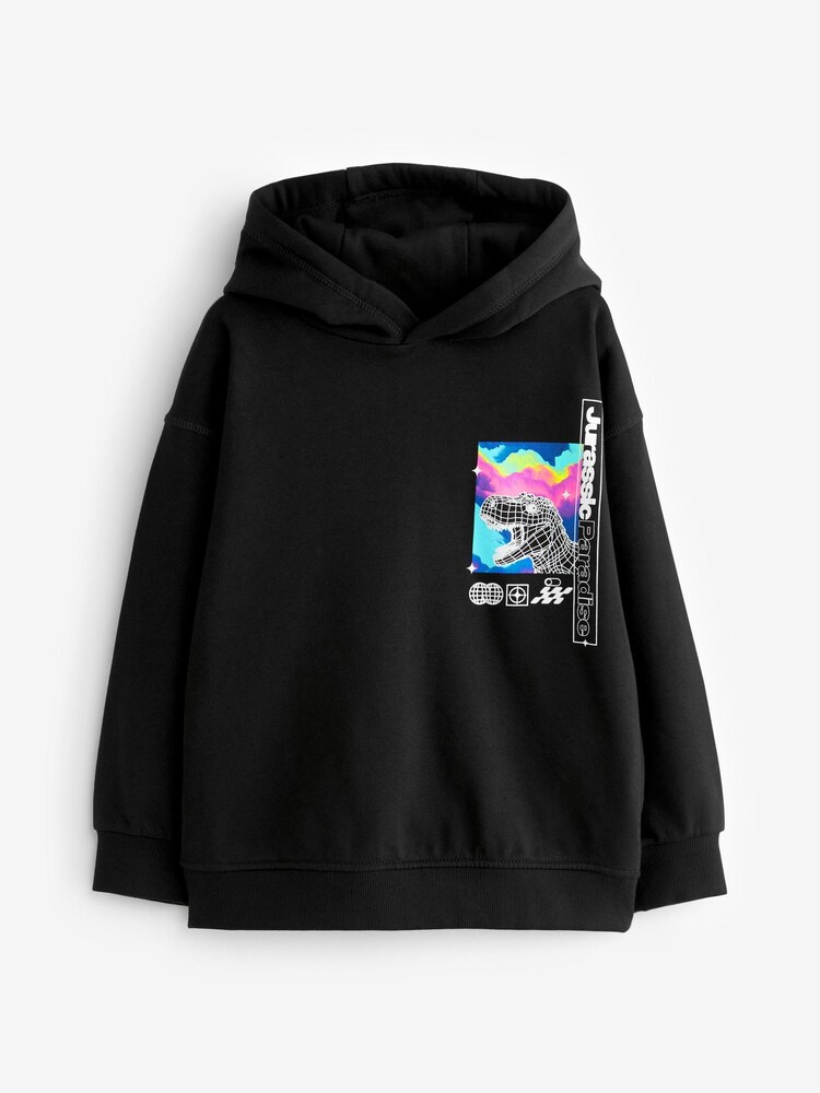Black Graphic Hoodie (3-16yrs) - Image 1 of 3