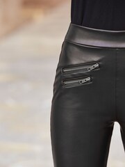 Sosandar Hochwertige Leggings in Lederoptik - Bild 4 von 4