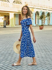 Sosandar Blue Bardot Dress - Image 1 of 4