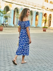 Sosandar Blue Bardot Dress - Image 2 of 4