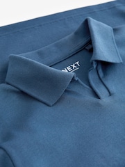 Navy Revere Collar Short Sleeve Polo Shirt (3-16yrs) - Image 3 of 3
