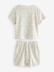 Pink/Blue Floral Short Pyjamas 3 Pack (3-16yrs) - Image 6 of 8