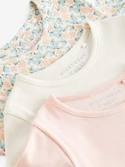 Pink/Blue Floral Short Pyjamas 3 Pack (3-16yrs) - Image 7 of 8