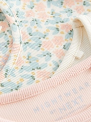 Pink/Blue Floral Short Pyjamas 3 Pack (3-16yrs) - Image 8 of 8