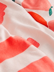 Red/Cream Floral/ Stripe Ruffle Short Sleeve Pyjamas 3 Pack (9mths-16yrs) - Image 4 of 4