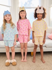 Pastel Leopard Print Short Pyjamas 3 Pack (3-16yrs) - Image 4 of 11