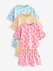 Pastel Leopard Print Short Pyjamas 3 Pack (3-16yrs) - Image 6 of 11