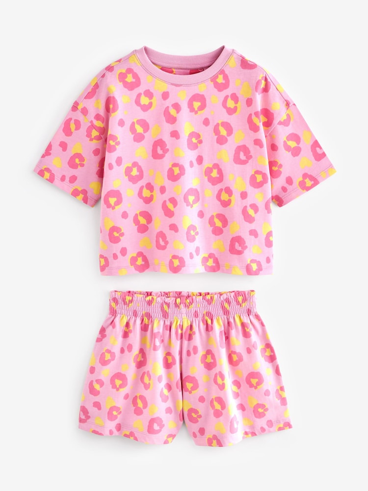 Pastel Leopard Print Short Pyjamas 3 Pack (3-16yrs) - Image 7 of 11