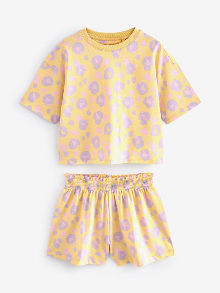 Pastel Leopard Print Short Pyjamas 3 Pack (3-16yrs) - Image 8 of 11
