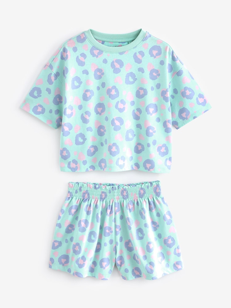 Pastel Leopard Print Short Pyjamas 3 Pack (3-16yrs) - Image 9 of 11