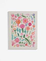Lucy Tiffney Pink/Green Floral Canvas - Image 3 of 4