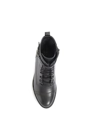 Jones Bootmaker Madie Heeled Leather Ankle Black Boots - Image 5 of 6