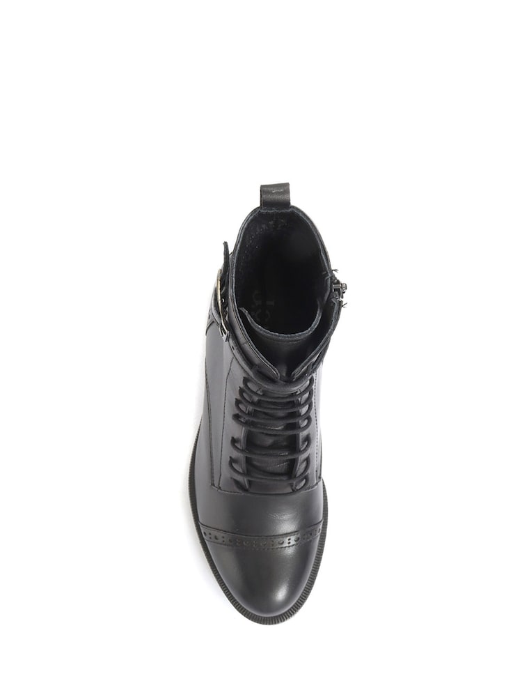 Jones Bootmaker Black Madie Heeled Leather Ankle Boots - Image 5 of 6