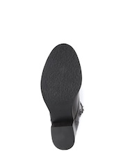 Jones Bootmaker Madie Heeled Leather Ankle Black Boots - Image 6 of 6