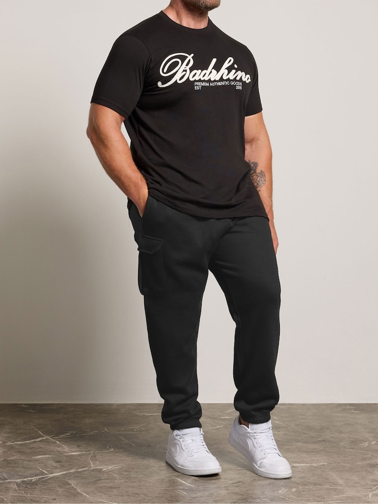 BadRhino Big & Tall Black Cargo Joggers - Image 1 of 6