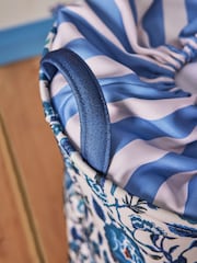 Cath Kidston Blue/White Floral Laundry Hamper - Image 3 of 6