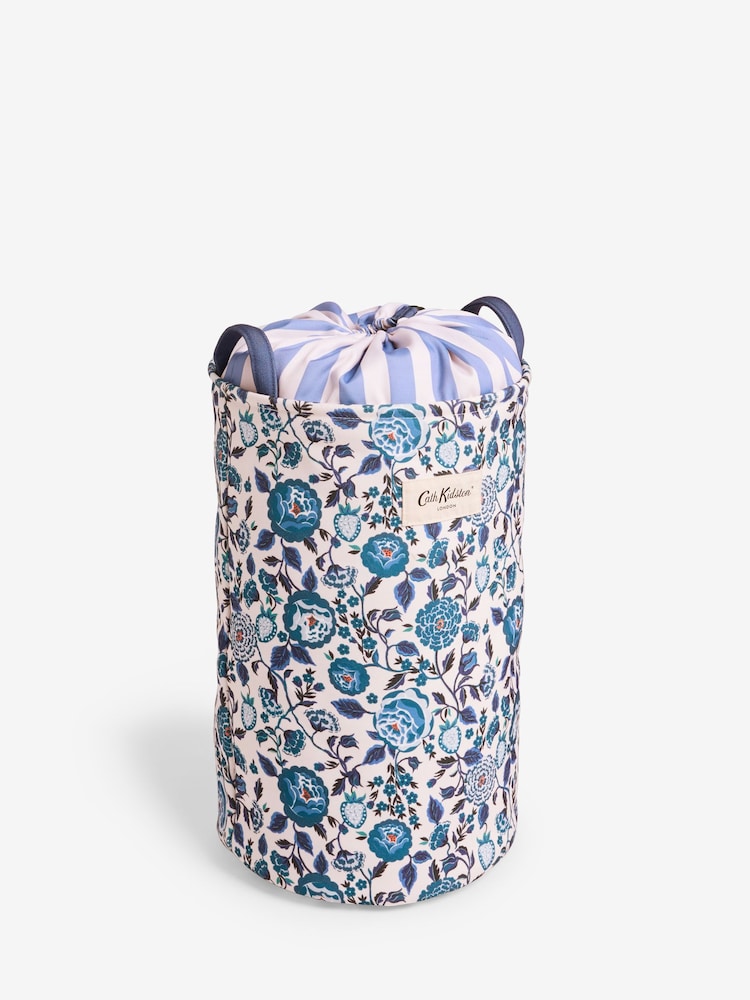 Cath Kidston Blue/White Floral Laundry Hamper - Image 5 of 6