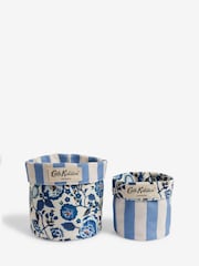 Cath Kidston Set of 2 Blue Floral Reversible Storage Bags - Image 4 of 4