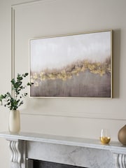 Lipsy Ombre Gold Foil Wall Art - Image 1 of 4