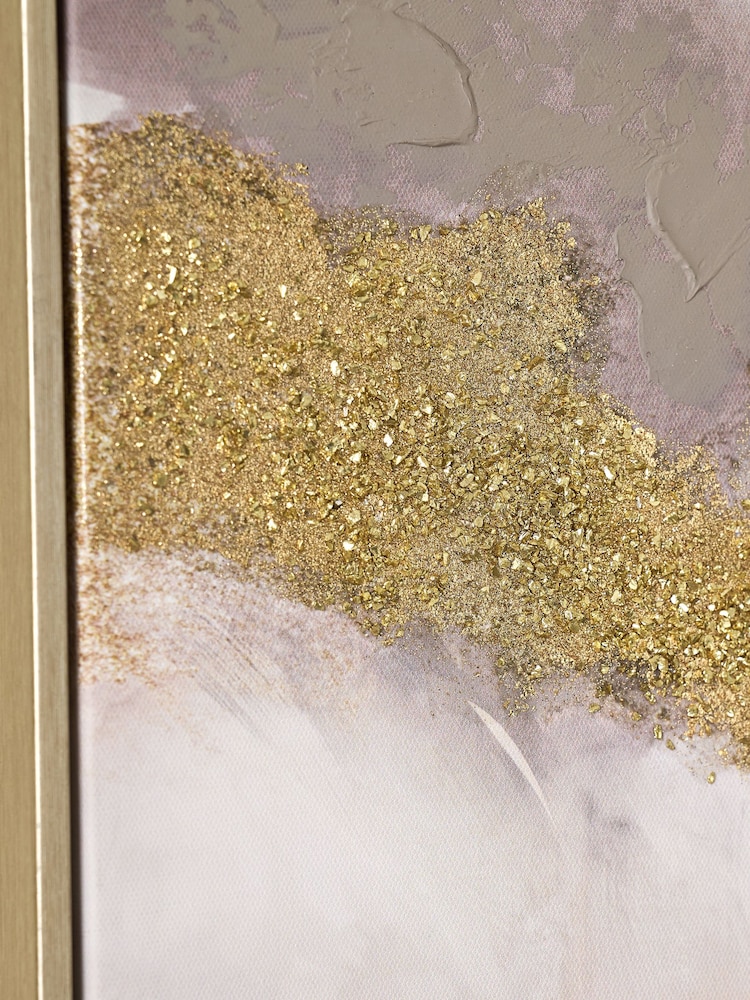 Lipsy Set of 2 Gold Ombre Wall Art - Image 2 of 4