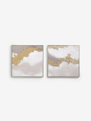 Lipsy Set of 2 Gold Ombre Wall Art - Image 3 of 4