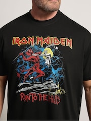 BadRhino Big & Tall Black Ironmaiden Run To Hills T-Shirt - Image 4 of 6