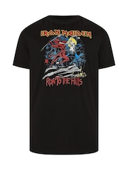 BadRhino Big & Tall Black Ironmaiden Run To Hills T-Shirt - Image 5 of 6