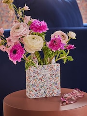 Cath Kidston Pink/Blue Floral Vase - Image 1 of 7
