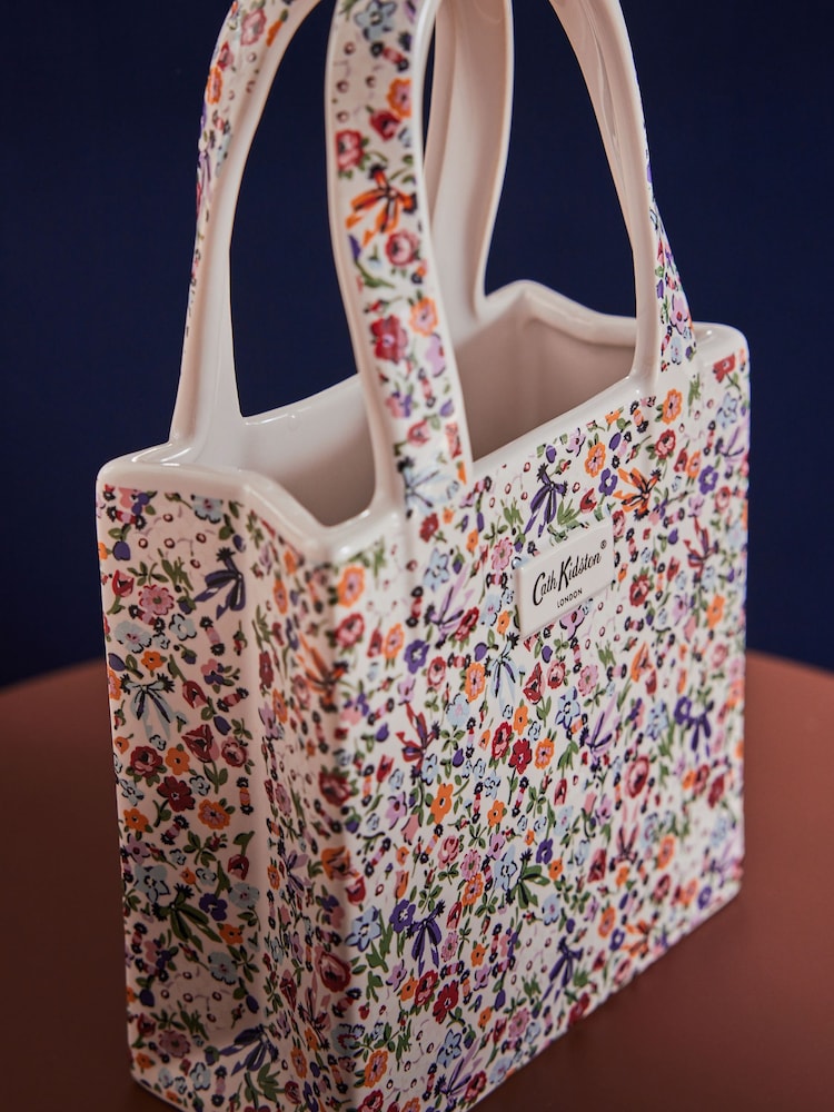 Cath Kidston Pink/Blue Floral Vase - Image 3 of 7