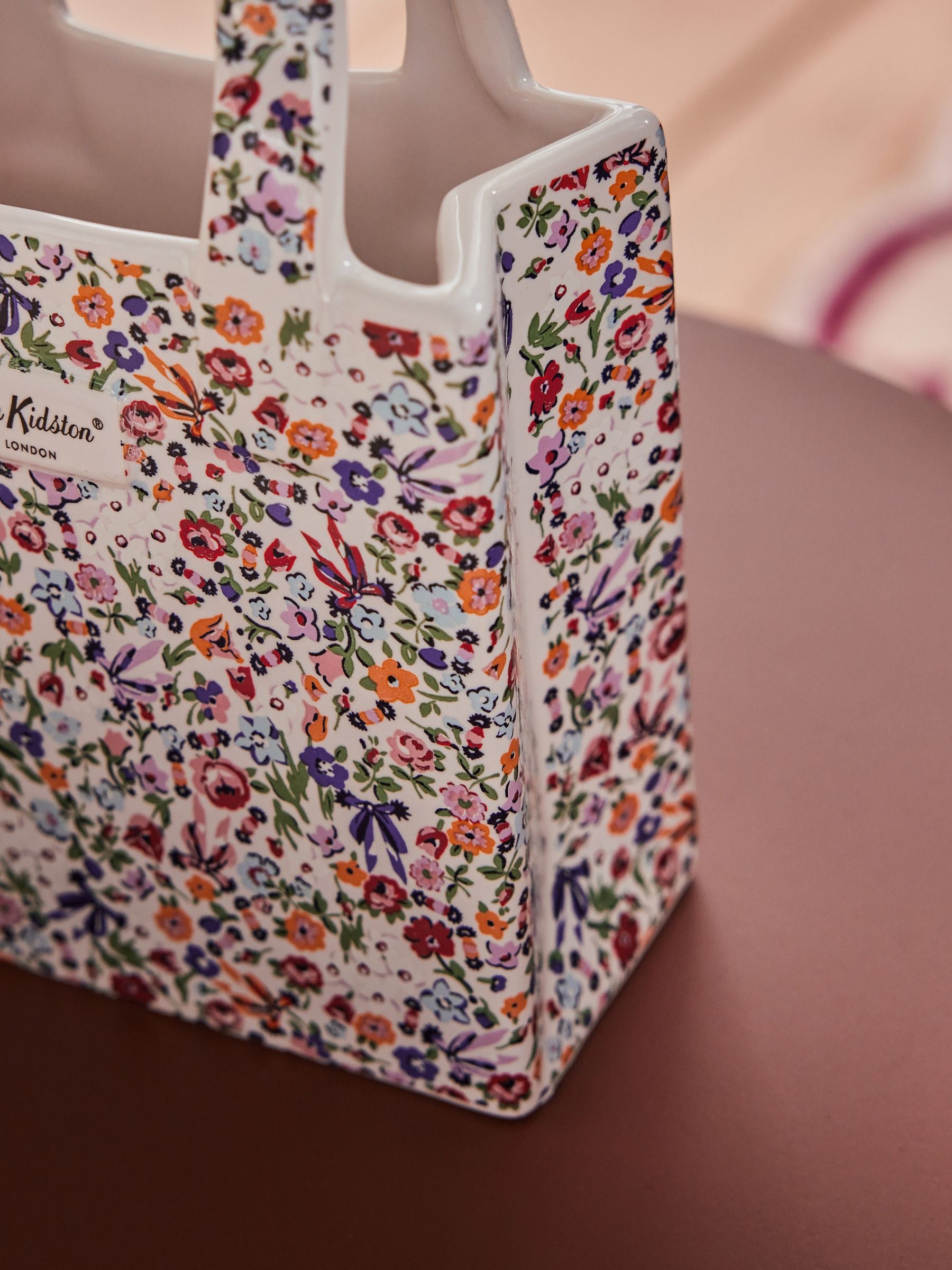 Buy Cath Kidston Pink Blue Floral Vase from Next Luxembourg