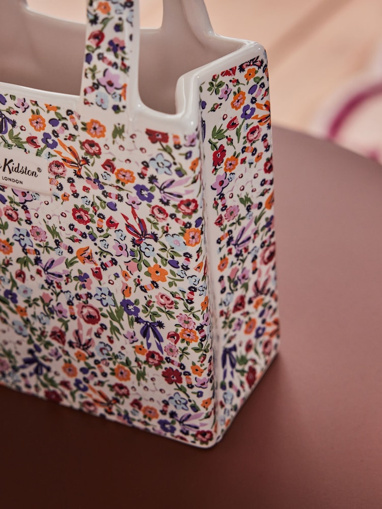 Cath Kidston Pink/Blue Floral Vase - Image 4 of 7
