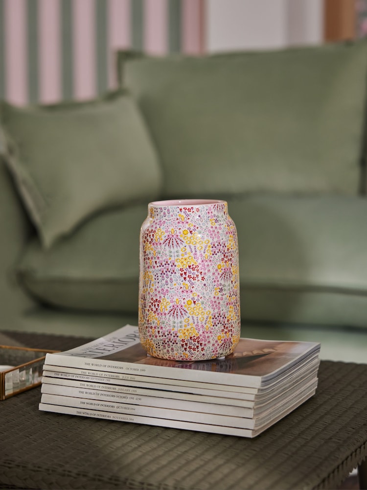 Cath Kidston Pink Medium Vase - Image 2 of 5