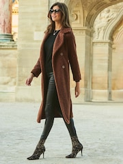 Sosandar Brown Ava Stretch Sock Boots - Image 2 of 5